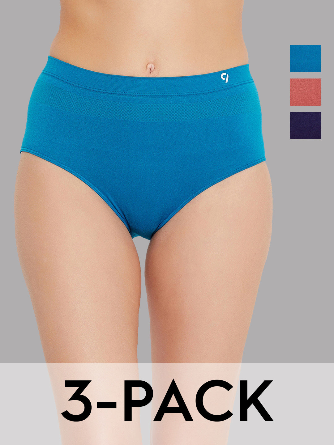 Seamless High Waist Assorted Solid Briefs For Women