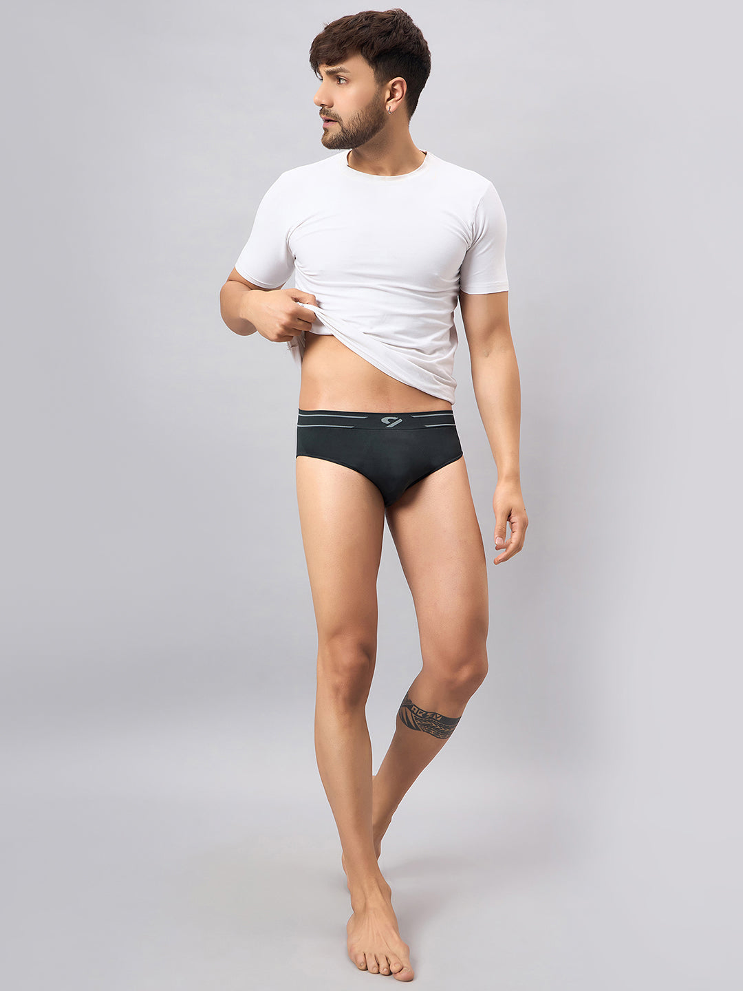 Seamless Solid Brief With Soft Waistband