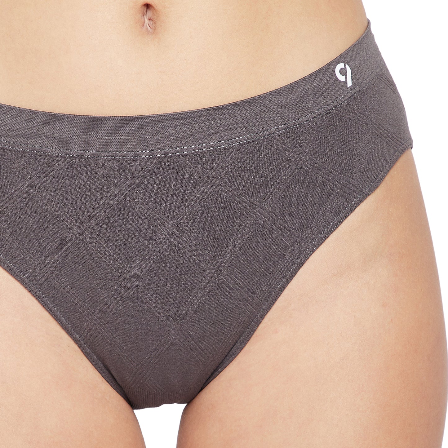 Women Seamless Solid Mid Waist Pack Of 6 Briefs