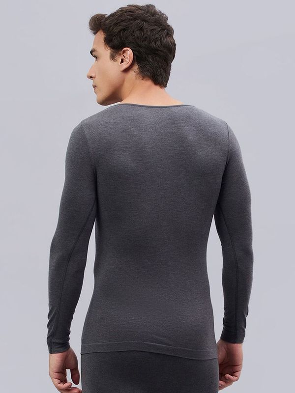 Seamless Heatmax Mens Under Shirt - Charcoal