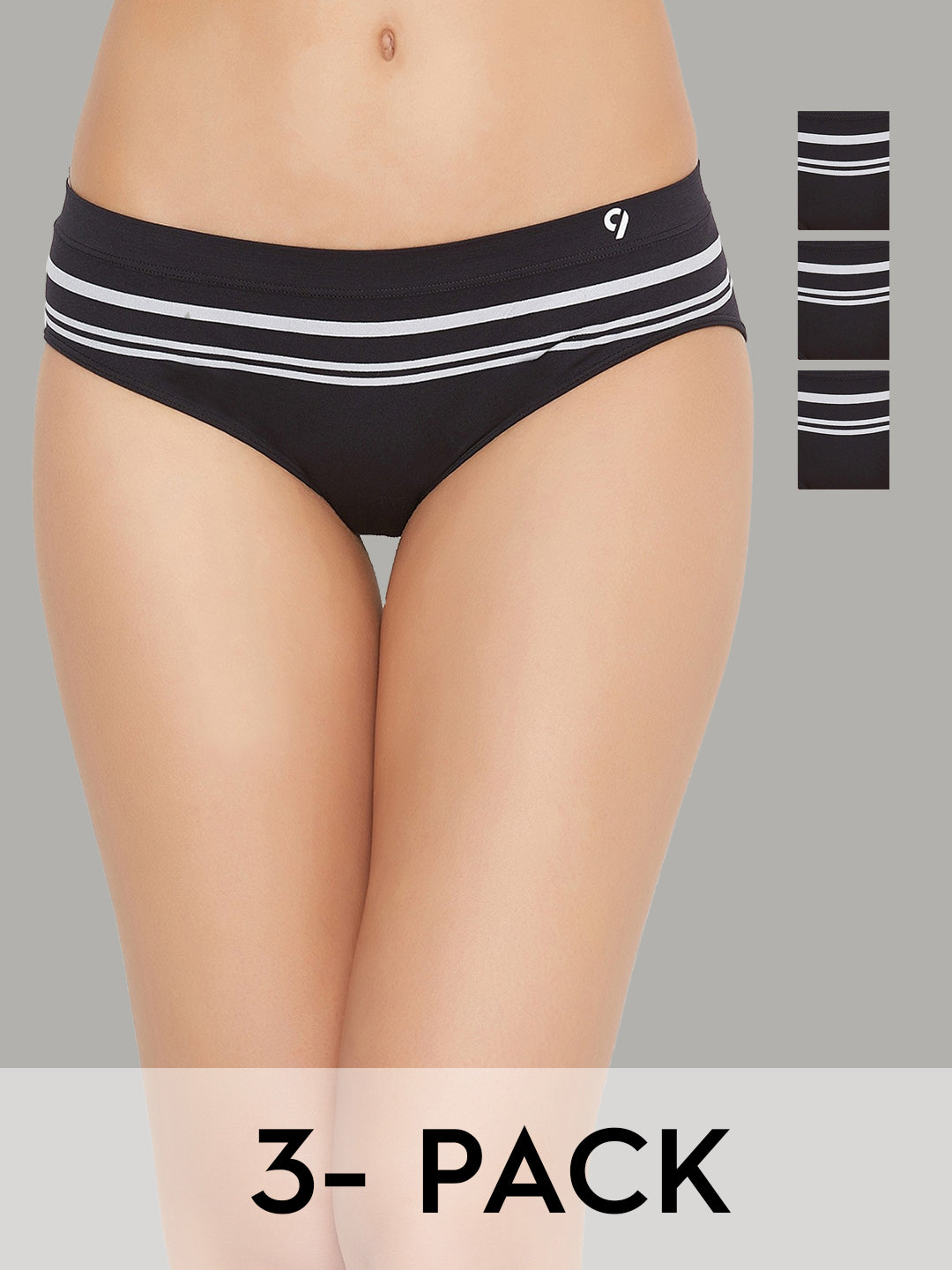 C9 AIRWEAR Women Seamless Basic Brief - Black - Pack of 3