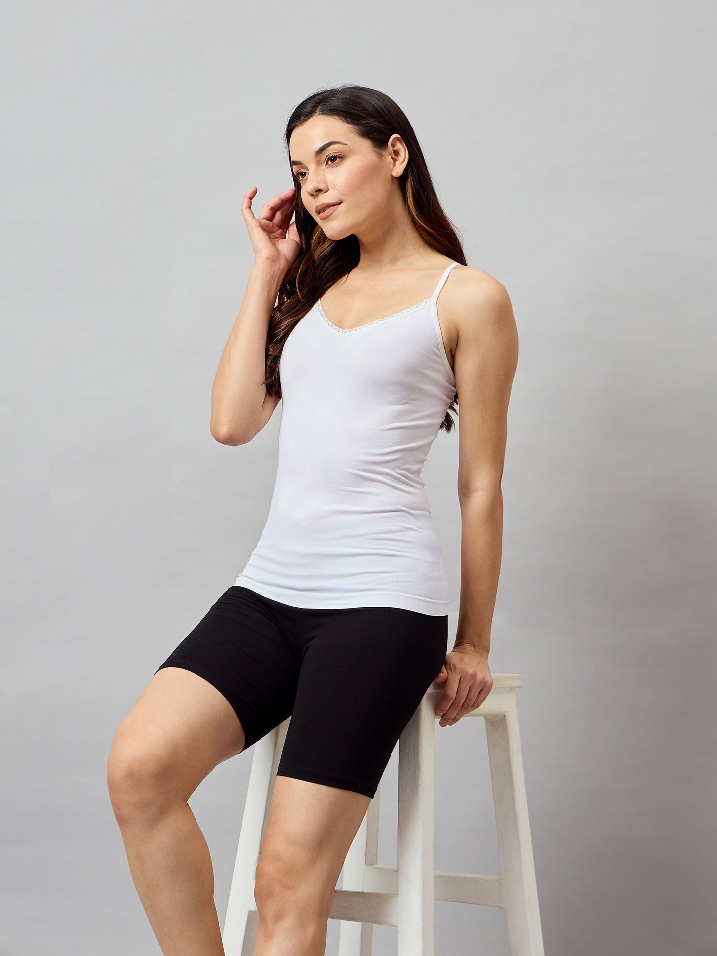 C9 Airwear Women's Seamless Shoulder Strap Camisole - White