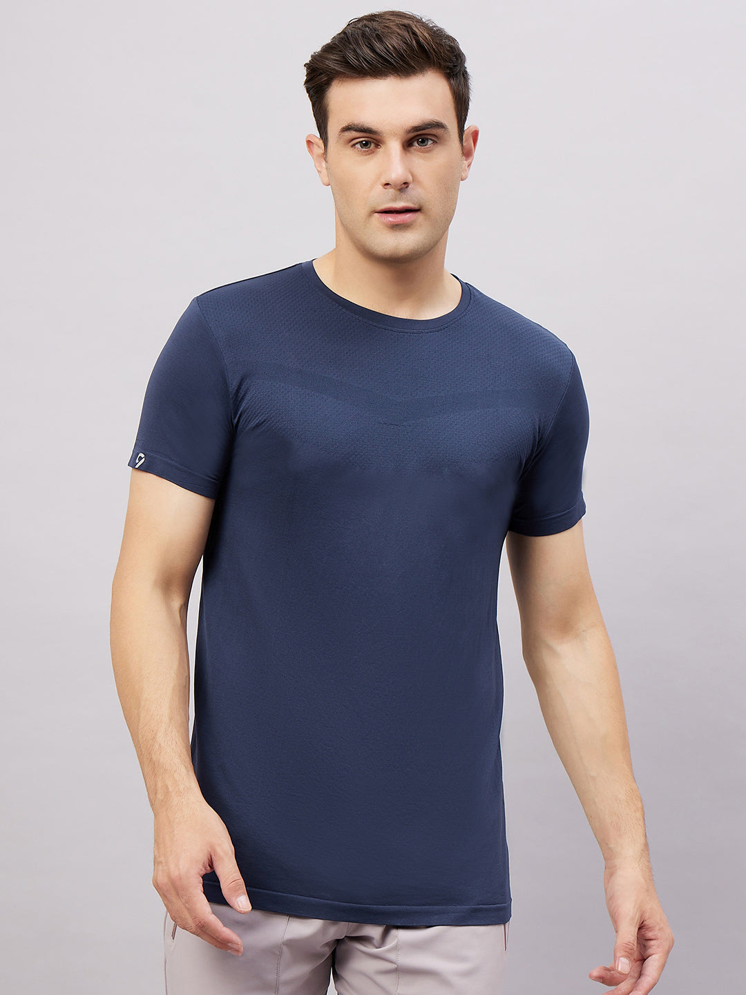 Men's Round Neck Half Sleeves T-Shirt French Navy