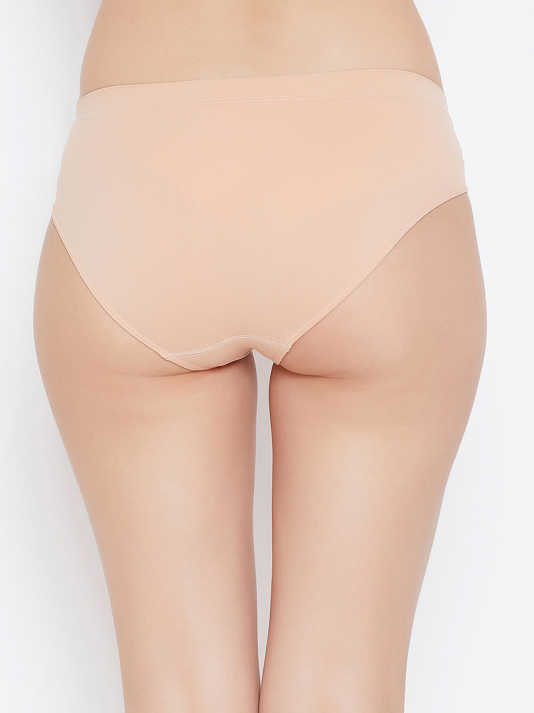 Seamless Solid Mid Waist Brief for Women