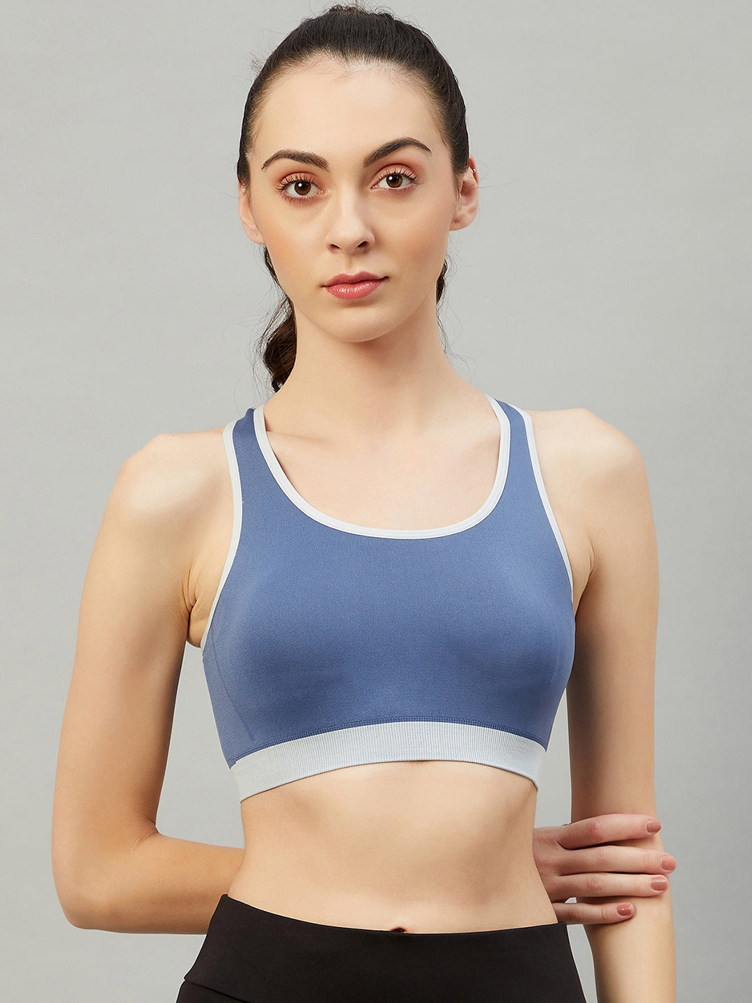 Buy Seamless Sports Bra For Girls Blue - Main Image