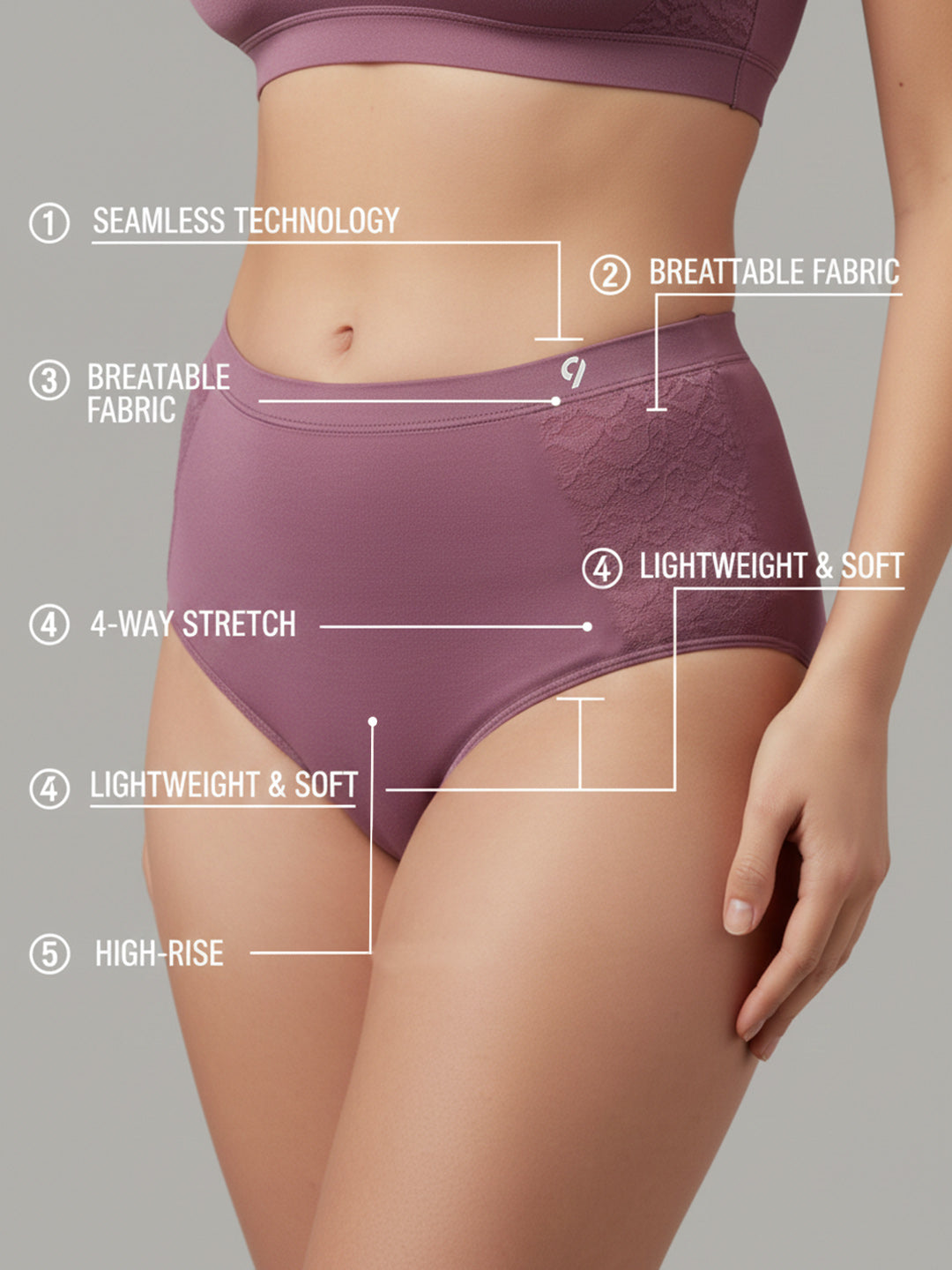 Women Seamless Hipster Daily-Comfort Briefs (Pack Of 2)