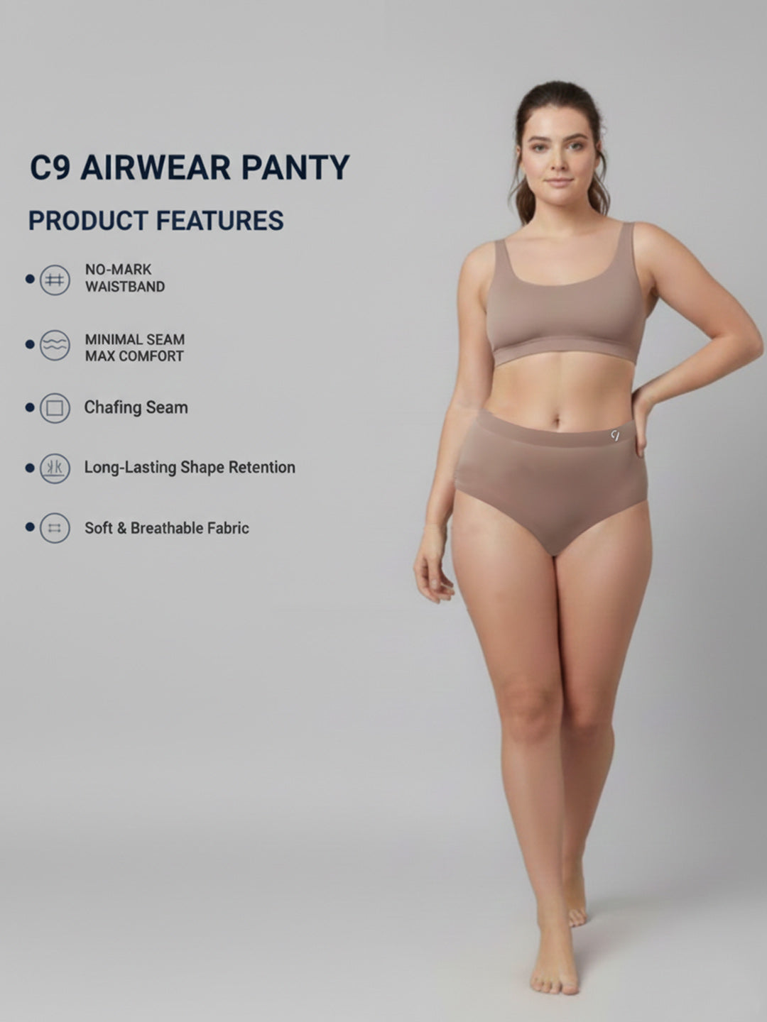 Seamless Women’s Hipster Soft Waistband & Comfort Briefs (Pack Of 2)