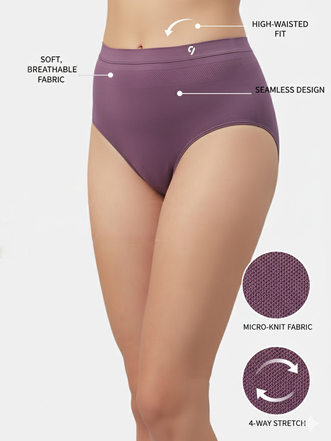 Seamless Soft Stretch Hipster Briefs for Women