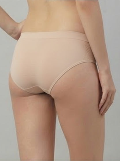 C9 Airwear Women Pack of 3 Mid-Rise Seamless Bikini BriefsFlexible 4-Way Stretch