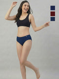Women Seamless Mid-Rise Soft & Breathable Briefs(Pack Of 3)