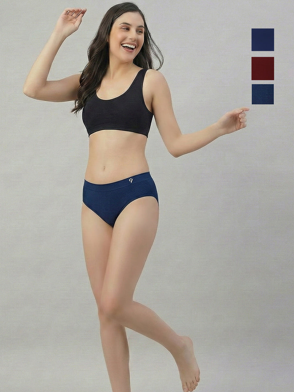 Women Seamless Mid-Rise Soft & Breathable Briefs(Pack Of 3)