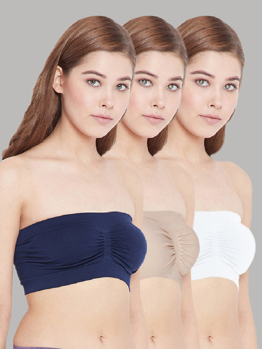 C9 AIRWEAR Seamless Strapless Bra for Women (Pack of 3)