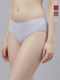 Women Seamless Ultra Soft & Comfort Mid Rise Panties (Pack Of 3)