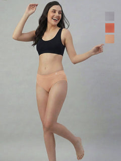 Women Seamless Mid-Rise Soft &Breathable Briefs(Pack Of 3)