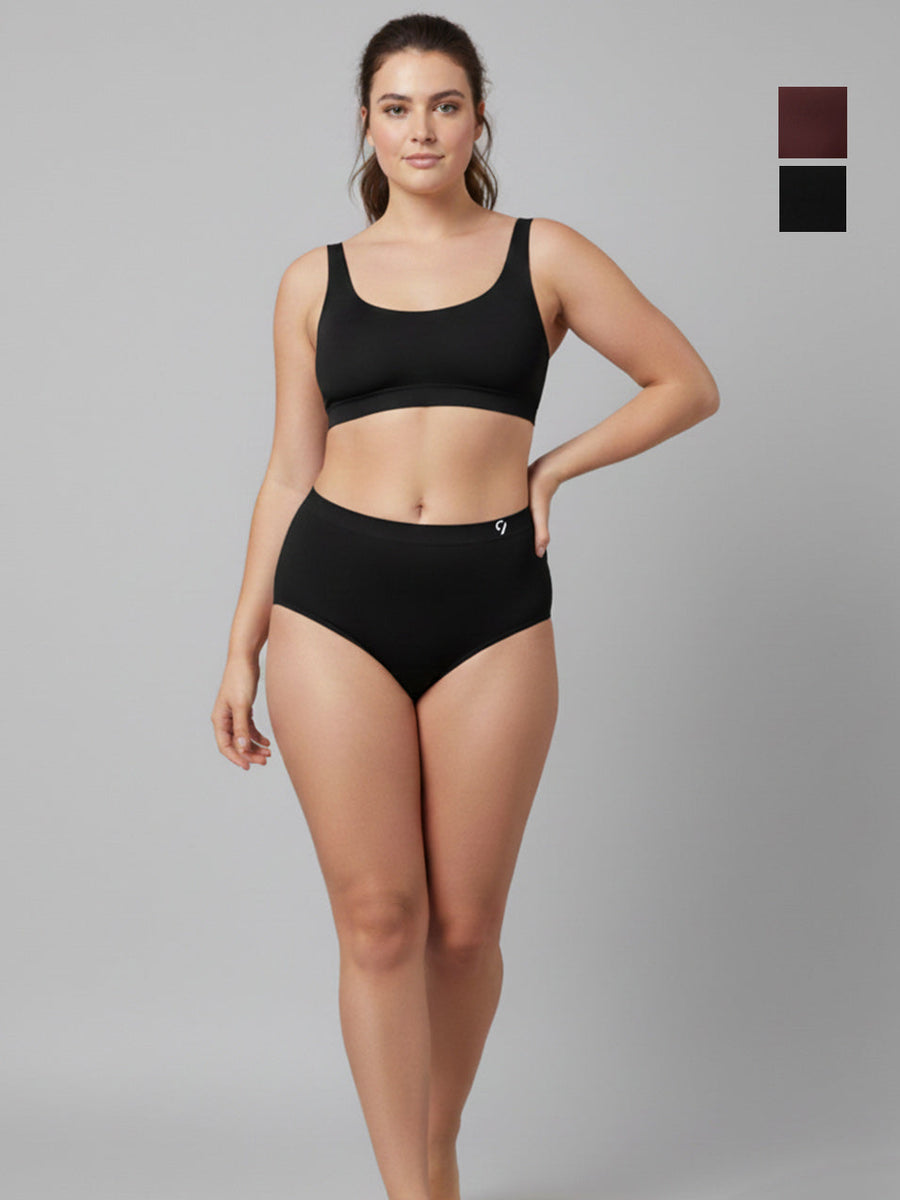 Women Seamless Hipster Breathable & Comfort Briefs (Pack of 2)