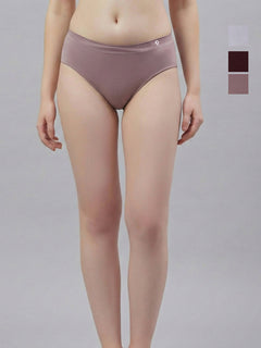 Women Seamless Ultra Soft & Comfort Mid Rise Panties (Pack Of 3)