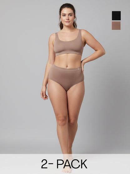 Women's Seamless Hipster Soft & Breathable Briefs (Pack of 2)