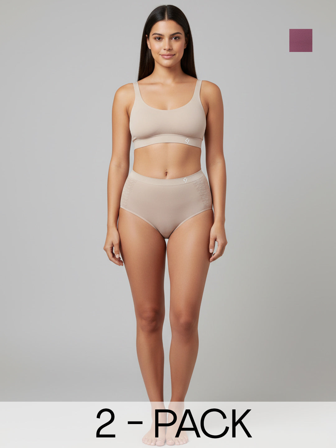 Women's Seamless Hipster Breathable & Comfort Fit Briefs (Pack Of 2)