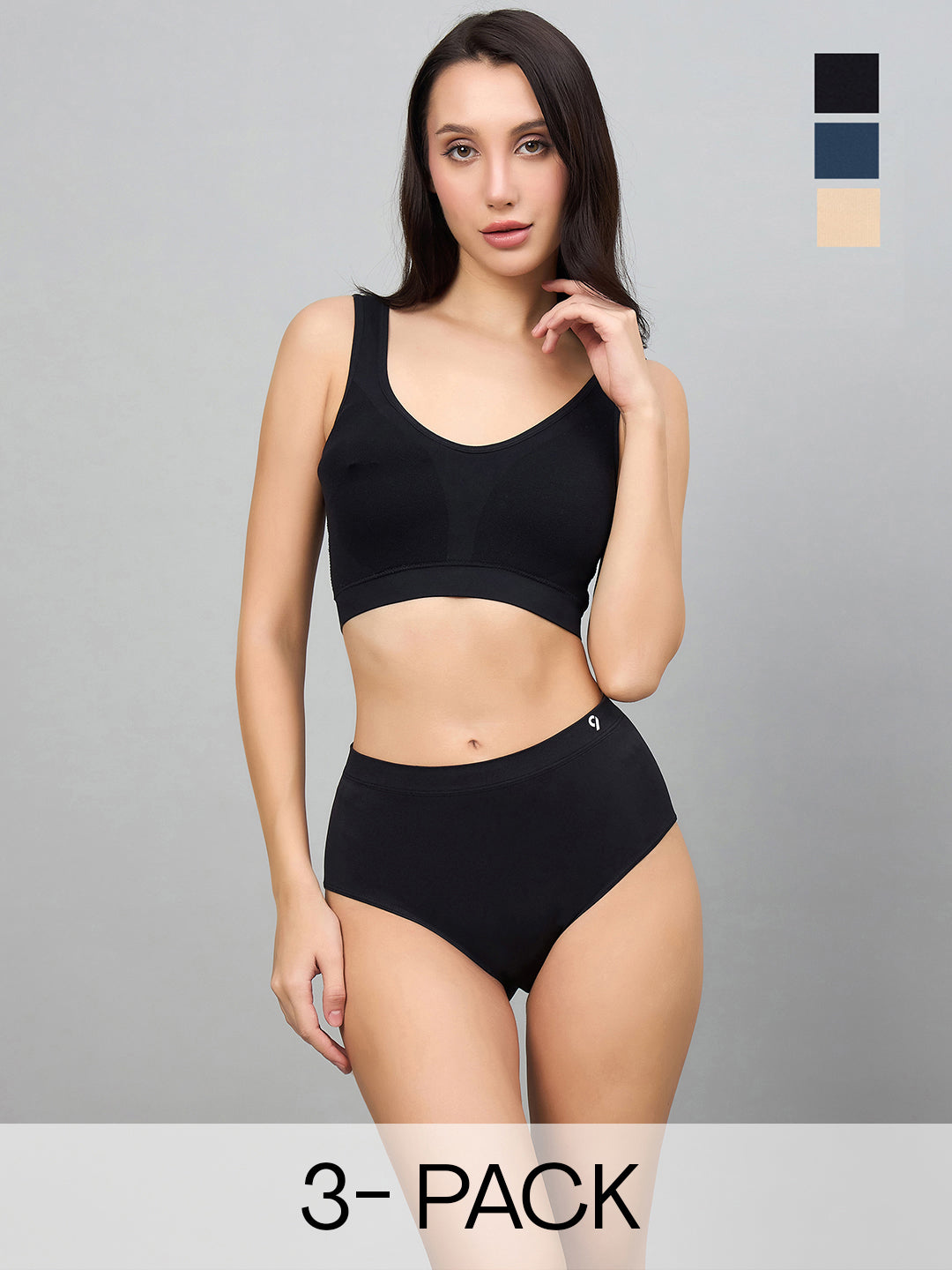 Seamless Women’s High-Rise Soft & Lightweight Hipster Briefs (Pack of 3)