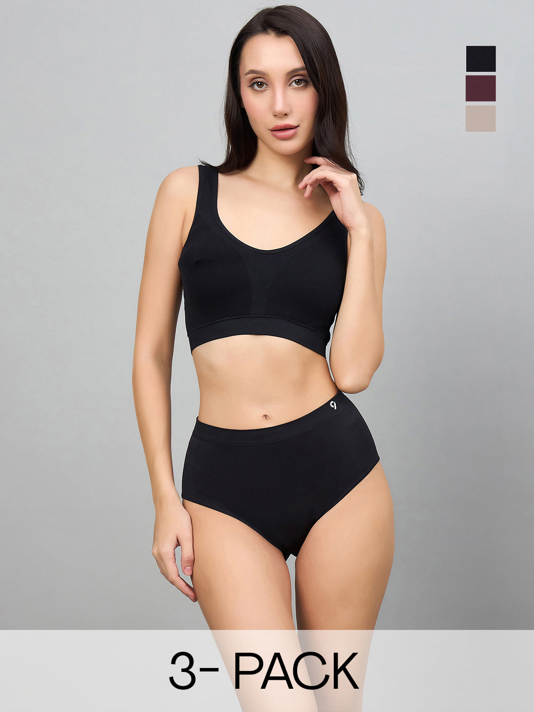 Seamless Women’s High-Rise Soft & Lightweight Hipster Briefs (Pack of 3)