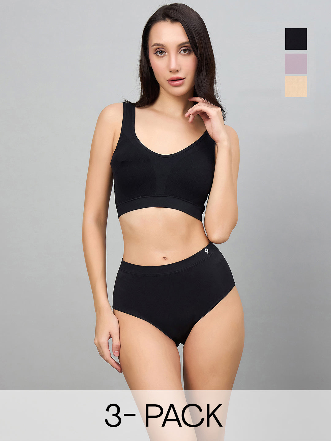 Seamless Women’s High-Rise Soft & Lightweight Hipster Briefs (Pack of 3)