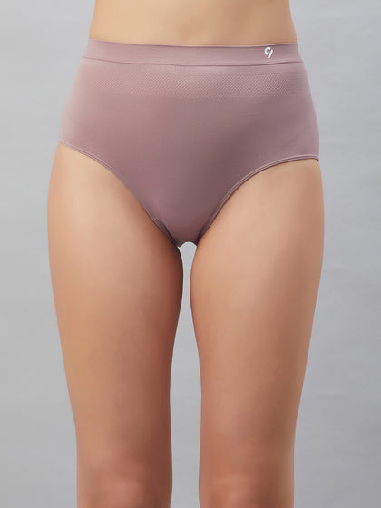 Seamless High Waist Solid Hipster Panties Combo