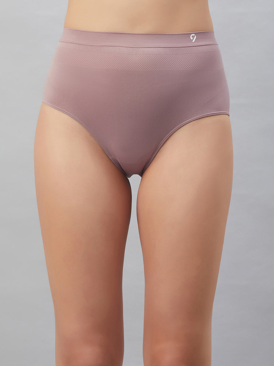 Seamless High Waist Solid Hipster Panties Combo