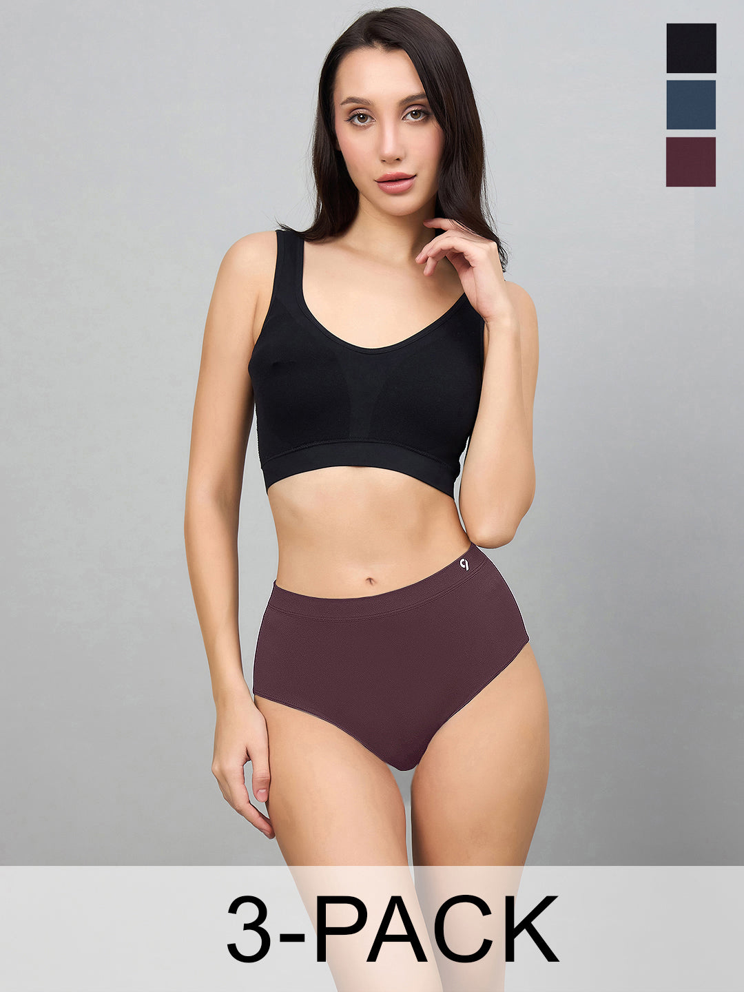 Seamless Women’s High-Rise Soft & Lightweight Hipster Briefs (Pack of 3)