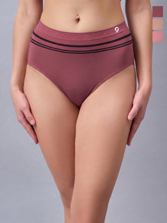 Women Pack of 3 Seamless High-Rise High-Coverage Hipsters