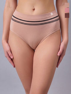 Women Pack of 3 High-Rise Soft Stretch Seamless Hipster
