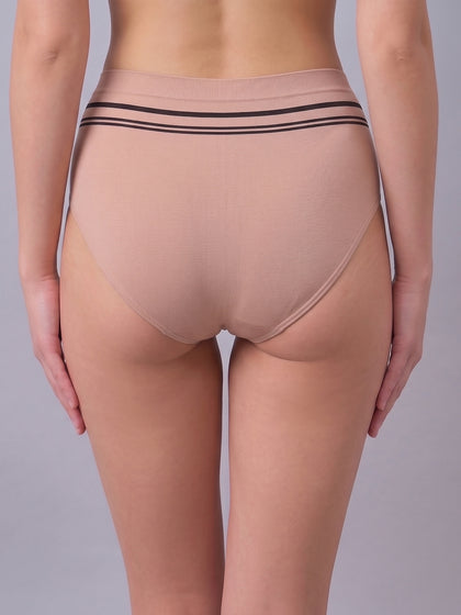 Women Pack of 3 High-Rise Soft Stretch Seamless Hipster