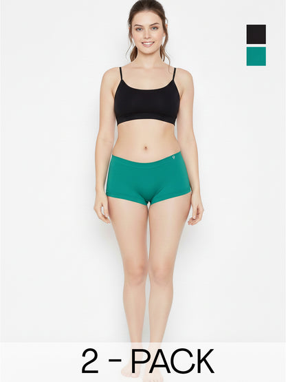 C9 Airwear Women Pack of 2 Seamless Boy Shorts Breathable 4-Way Stretch & Soft Waistband