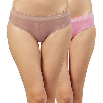 C9 Airwear Ribbed Panty - Nude & Pink - Pack of 2