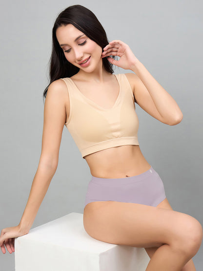 Seamless Women’s High-Rise Soft & Lightweight Hipster Briefs (Pack of 3)