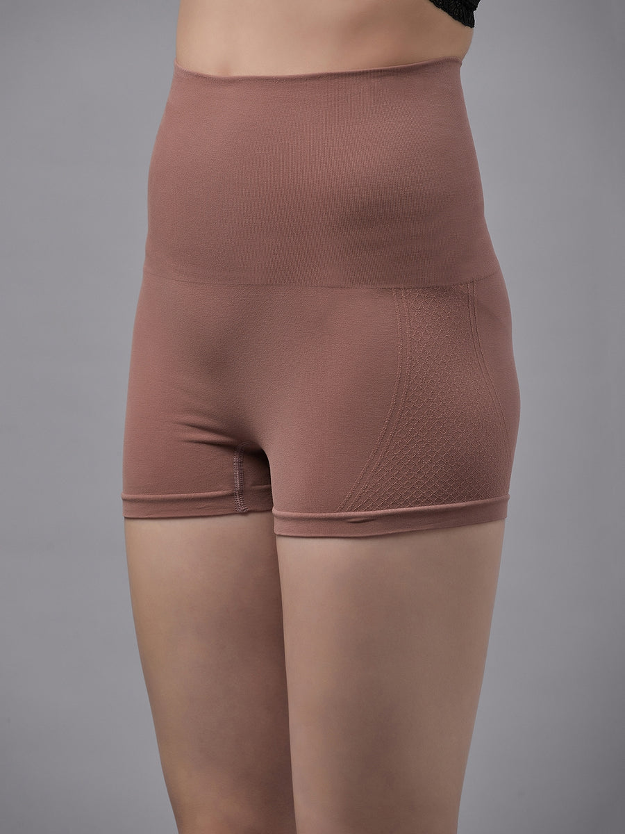 Seamless Cotton Shaping Boy leg - Brown