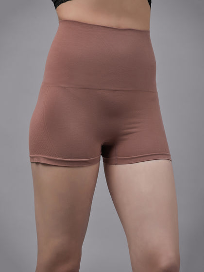 Seamless Cotton Shaping Boy leg - Brown