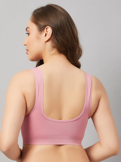 Women's Full Coverage Basic Bra with Removable Pads - Nude