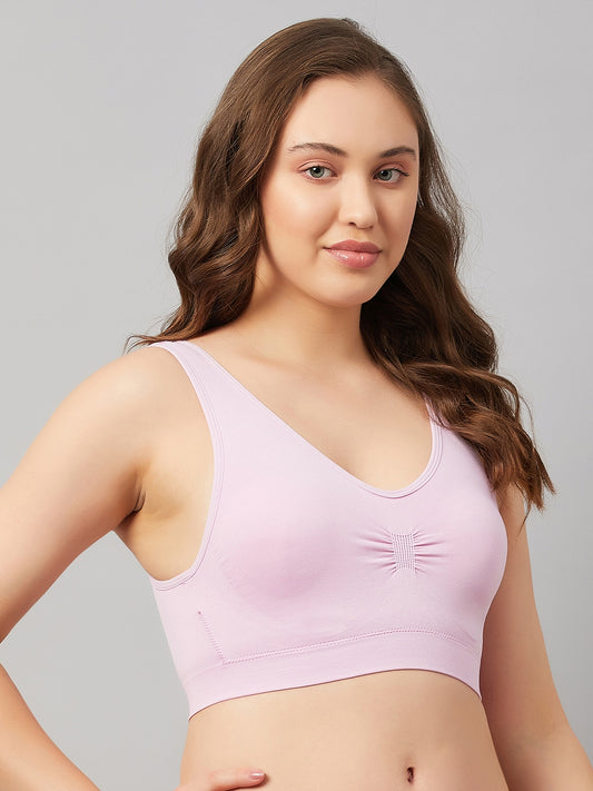 Seamless Women`s Full Coverage Basic Bra with Removable Pads
