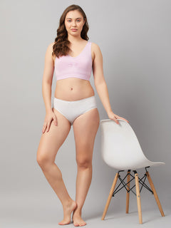 Women's Full Coverage Basic Bra with Removable Pads - Nude
