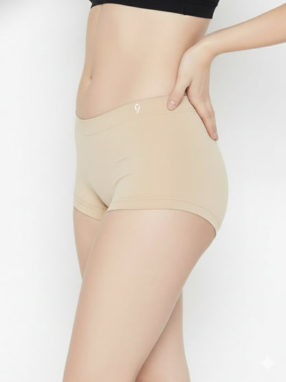 C9 Airwear Pack of 2 Seamless Breathable Boy Shorts Soft,Stretchy & Sweat-Friendly