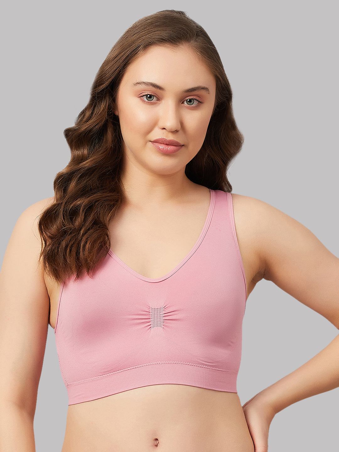 Seamless Women`s Full Coverage Basic Bra with Removable Pads