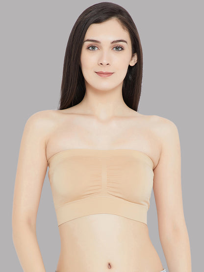 C9 AIRWEAR Seamless NUDE & BLACK Tube Bra (Pack of 2)