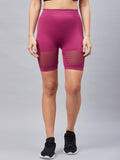 Seamless  Pink Short with Mesh Structure