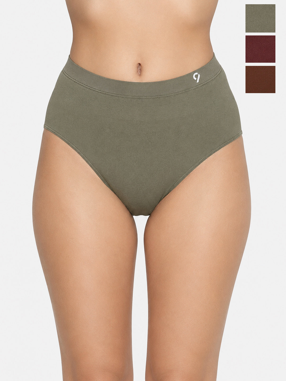 Women Pack of 3 Seamless High-Rise Sweat Absorbing Hipsters Briefs