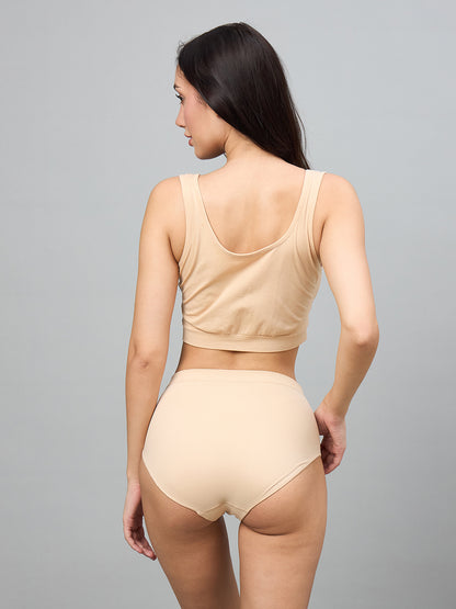 Seamless Women’s High-Rise Soft & Lightweight Hipster Briefs (Pack of 3)