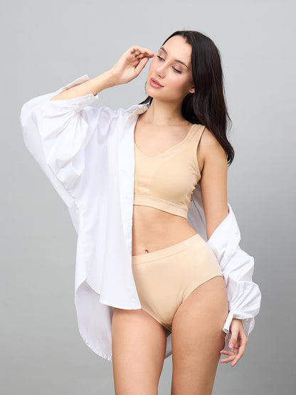 Seamless Women’s High-Rise Soft & Lightweight Hipster Briefs (Pack of 3)