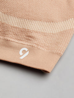 Seamless Solid Wire Free Ribbed Structure Basic Bra for Women