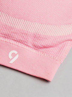 Seamless Solid Wire Free Ribbed Structure Basic Bra for Women