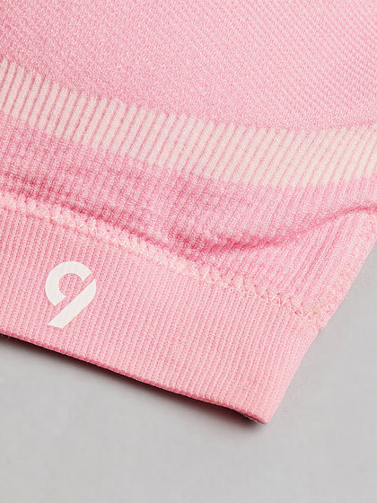 Seamless Solid Wire Free Ribbed Structure Basic Bra for Women