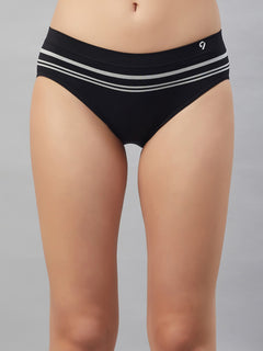 Seamless Striped Mid Brief Underwear Combo